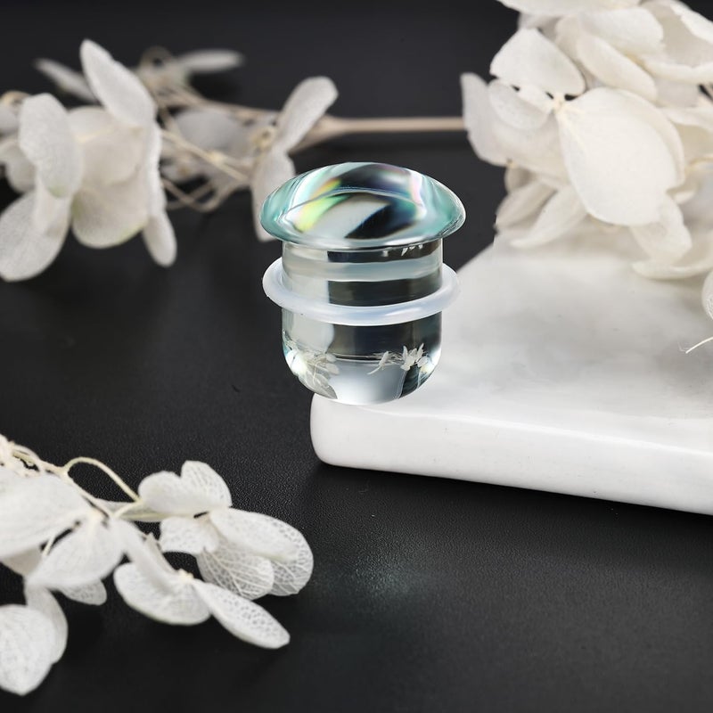 AccGin Store Glass Ear Stretching Kit Single Flare Plugs & Rubber Rings Unique 1mm Increments 3mm-25mm Gradual Sizing Smooth Glass Gauges for Daily Wear Earring Expander Stretcher Piercing Body Jewelry 4Pcs - Image 4